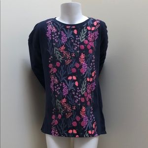 Girls Flower design long sleeve shirt